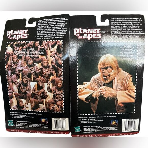 Planet of the Apes Gorilla Soldier and Dr. Zaius Action Figures - 1999 Hasbro - Picture 2 of 2